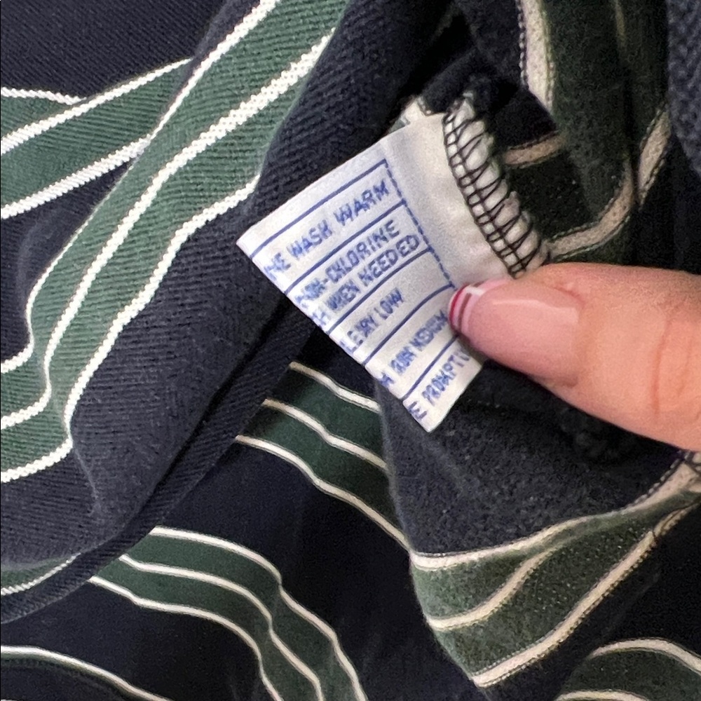 Polo by Ralph Lauren Dark Blue and White Striped Shirt - Picture 4 of 5